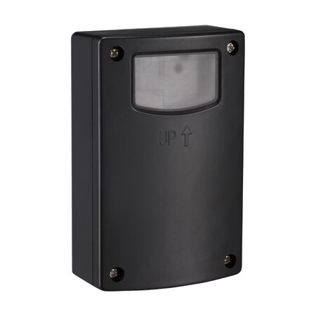 Wallmounted Photocell day-night rectangular shape 15A 230V IP44 BLACK