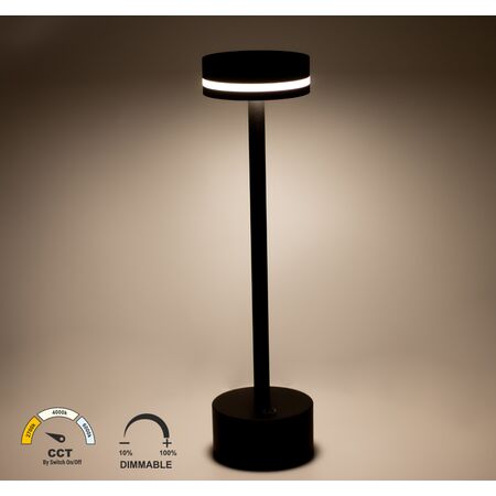 Led desk lamp 2W IP44 color adjustable + dimmable BLACK