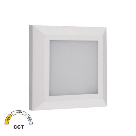 LED ΦΩΤΙΣΤΙΚΟ PC ΕΠΙΤΟIXO ΤΕΤΡΑΓΩΝ0 D125mm 4W CCT IP65 ΛΕΥΚΟ