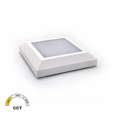 LED ΦΩΤΙΣΤΙΚΟ PC ΕΠΙΤΟIXO ΤΕΤΡΑΓΩΝ0 D125mm 4W CCT IP65 ΛΕΥΚΟ