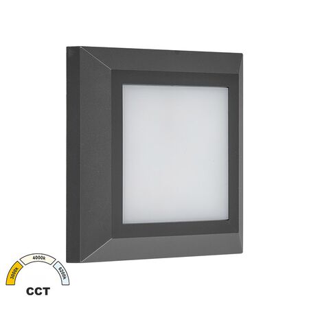 LED ΦΩΤΙΣΤΙΚΟ PC ΕΠΙΤΟIXO ΤΕΤΡΑΓΩΝ0 D125mm 4W CCT IP65 ΓΡΑΦΙΤΗΣ