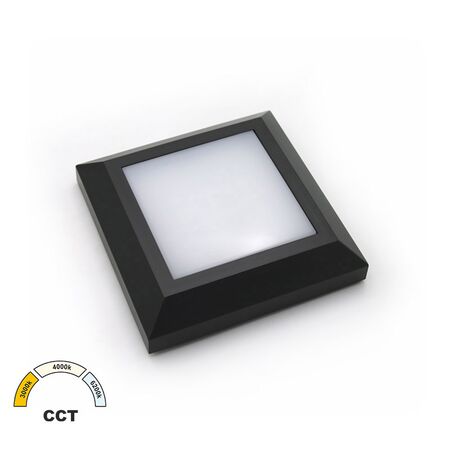 LED ΦΩΤΙΣΤΙΚΟ PC ΕΠΙΤΟIXO ΤΕΤΡΑΓΩΝ0 D125mm 4W CCT IP65 ΓΡΑΦΙΤΗΣ