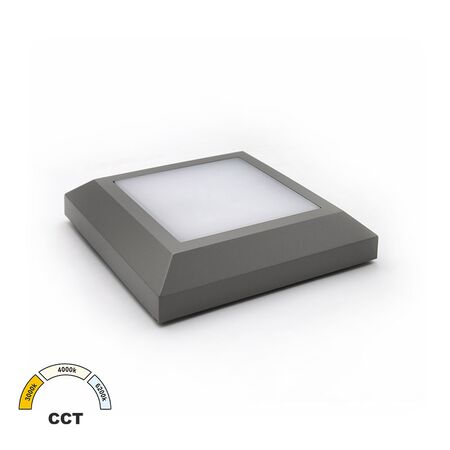 LED ΦΩΤΙΣΤΙΚΟ PC ΕΠΙΤΟIXO ΤΕΤΡΑΓΩΝ0 D125mm 4W CCT IP65 ΓΚΡΙ