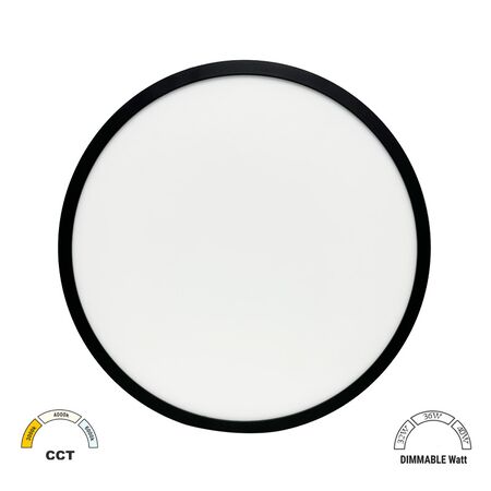 LED ΠΛΑΦΟΝΙΕΡΑ PC Φ483mm CCT 32-36-40W IP40 ΜΑΥΡΗ