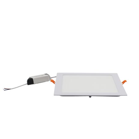 LED ΦΩΤΙΣ. ΨΕΥΔΟΡΟΦΗΣ ΑΛΟΥΜ.ΤΕΤΡΑΓΩΝΟ 18W 3000K 120° ΛΕΥΚΟ