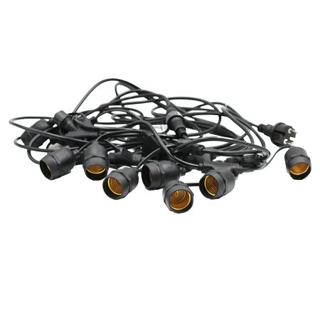 ΓΙΡΛΑΝΤΑ ΕΠΕΚΤΕΙΝΟΜΕΝΗ 10 ΝΤΟΥΙ Ε27 10μ 2x0,75mm² IP44 ΜΑΥΡΗ