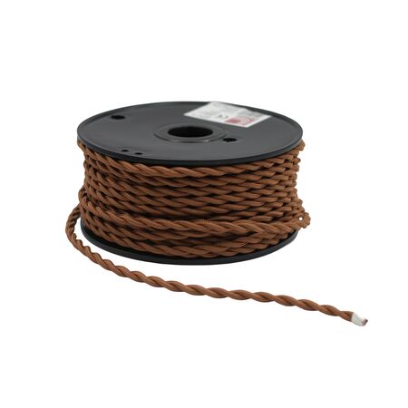 ΚΑΛΩΔΙΟ ΚΟΡΔΟΝΙ ΣΤΡΙΦΤΟ ΔΙΑΚΟΣΜΗΤΙΚΟ 2x0.75mm² 30M ΜΠΕΖ-ΚΑΦΕ