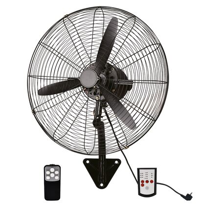 WALL FAN WITH REMOTE 95W BLACK