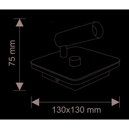 LED ΑΠΛΙΚΑ ΣΠΟΤ ΤΟΙΧΟΥ ΤΕΤΡΑΓΩΝΗ 9W ΜΑΥΡΗ