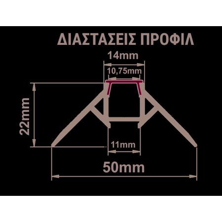 ΠΡΟΦΙΛ ΑΛΟΥΜ.ΓΥΨ/ΔΑΣ ΓΩΝΙΑ 2μ ΕΞΩΤ.ΓΙΑ ΤΑΙΝ.έως11mm w:11 h:22