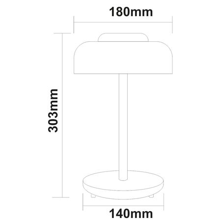 LED ΠΟΡΤΑΤΙΦ PC ΕΠΑΝΑΦΟΡΤΙΖΟMENO 3W 5VDC CCT ΜΑΥΡΟ