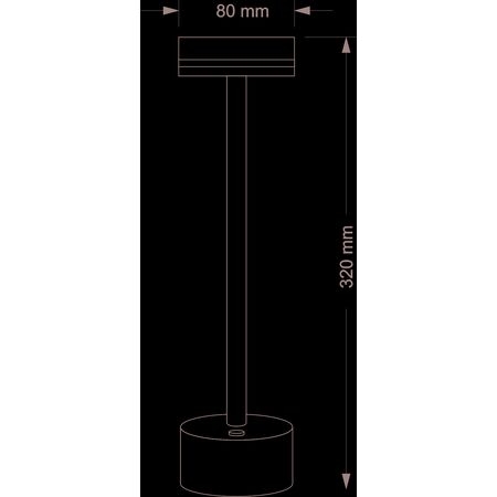 LED ΠΟΡΤΑΤΙΦ ΕΠΑΝΑΦΟΡΤΙΖΟΜΕΝΟ 2W CCT DIMMABLE ΜΑΥΡΟ