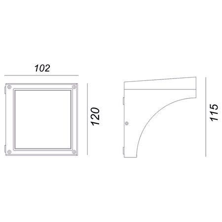 Wall mounted Power led Aluminum lighting fitting 6987 IP54 6Ledx1W grey warm white
