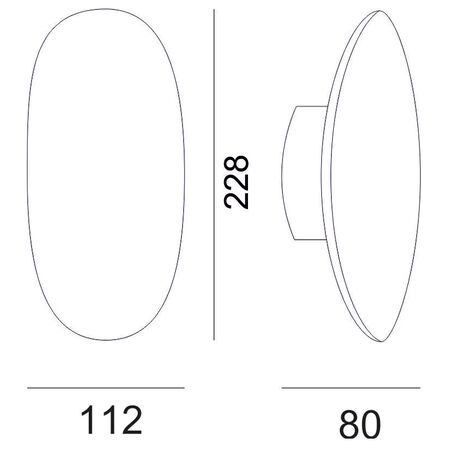 LED ΑΠΛΙΚΑ ΑΛΟΥΜΙΝΙΟΥ ΟΒΑΛ 8W 3000K ΙΡ54 ΓΚΡΙ