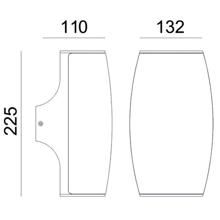 LED ΑΠΛΙΚΑ ΑΛΟΥΜΙΝΙΟΥ ΟΡΘΟΓΩΝΙΑ ΟΒΑΛ 12W 3000Κ ΙΡ54 ΓΡΑΦΙΤΗΣ