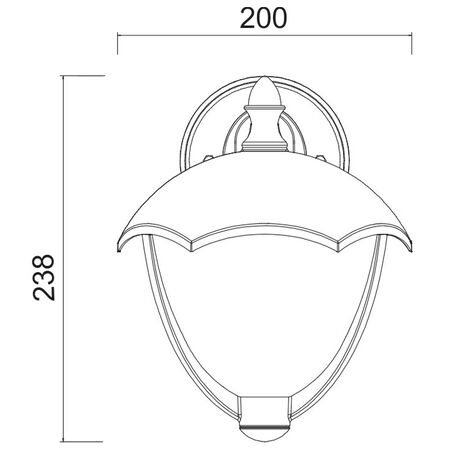 Wall mounted Aluminum Lighting Fitting Down 36072 Ε27 IP44 White