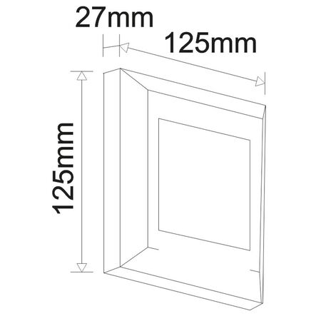 LED ΦΩΤΙΣΤΙΚΟ PC ΕΠΙΤΟIXO ΤΕΤΡΑΓΩΝ0 D125mm 4W 3000K IP65 ΓΡΑΦΙΤΗΣ