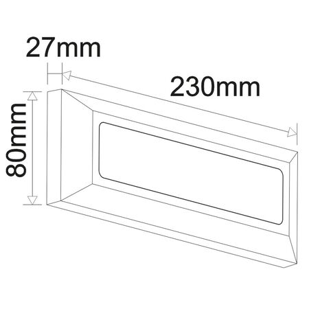 LED ΦΩΤΙΣΤΙΚΟ PC ΕΠΙΤΟIXO ΟΡΘΟΓΩΝΙΟ 4W 3000Κ IP65 ΛΕΥΚΟ