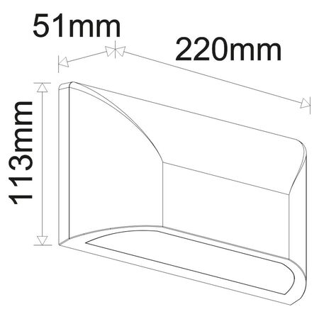LED ΦΩΤΙΣΤΙΚΟ PC ΕΠΙΤ.ΟΒΑΛ ΜΟΝΗΣ ΚΑΤΕΥΘ.6W CCT IP65 ΛΕΥΚO