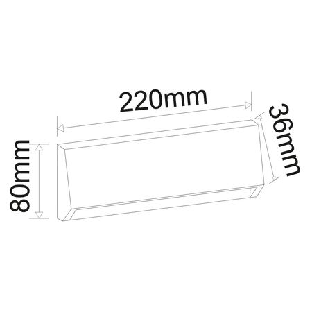LED ΦΩΤΙΣ.PC ΕΠΙΤΟΙΧΟ ΕΜΜΕΣ. ΚΥΡΤΟ ΟΡΘΟΓ. 4W 3000Κ IP65 ΓΚΡΙ