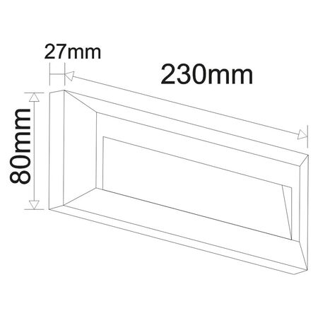 LED ΦΩΤΙΣ.PC ΕΠΙΤΟΙΧΟ ΕΜΜΕΣΟΥ ΟΡΘΟΓΩΝΙΟ 2W 3000Κ IP65 ΓΡΑΦΙΤΗΣ