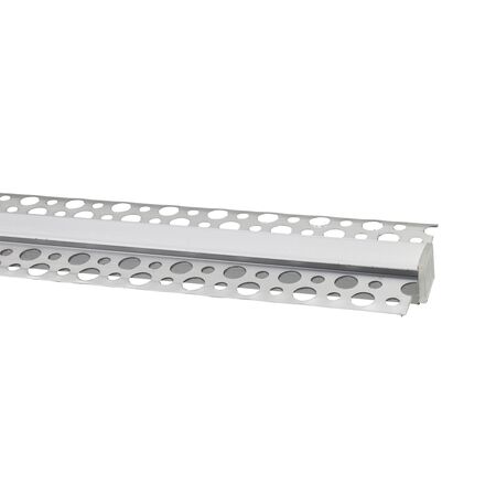 Trimless Recessed Led profile narrow size for led strips max W:11mm SET WITH 2 END CAPS AND FROSTED (MAT) COVER