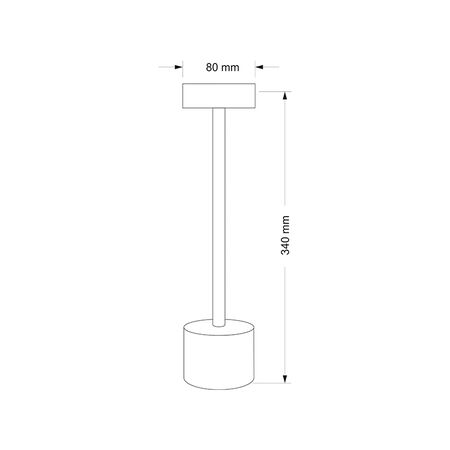 LED ΠΟΡΤΑΤΙΦ ΕΠΑΝΑΦΟΡΤΙΖΟΜΕΝΟ 3W CCT DIMMABLE ΜΑΥΡΟ