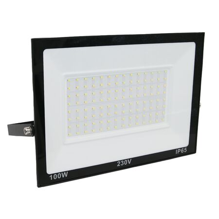 ΠΡΟΒΟΛΕΑΣ LED 100W 230V 4000K IP65 ΜΑΥΡΟΣ