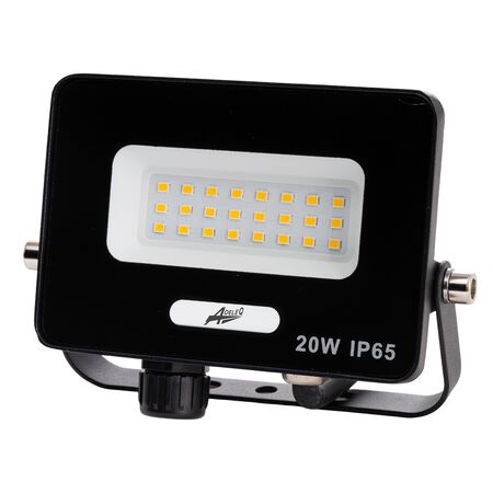 ΠΡΟΒΟΛΕΑΣ LED ΚΑΙ ΓΙΑ ΑΝΙΧΝΕΥΤΗ ΚΙΝΗΣΗΣ 20W 230V 4000K IP65 ΜΑΥΡΟΣ