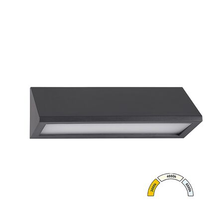 LED ΦΩΤΙΣΤΙΚΟ PC ΕΠΙΤΟΙΧΟ ΤΡΙΓΩΝΟ 8W CCT IP65 ΓΡΑΦΙΤΗΣ