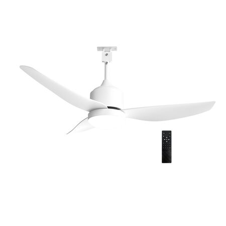Ceiling Fan IP44 Φ1,32m DC30W LED 22W with controller white