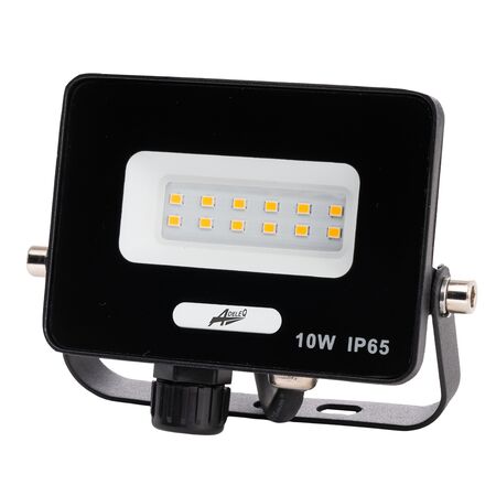 ΠΡΟΒΟΛΕΑΣ LED 10W 230V 3000K  ΚΑΙ ΓΙΑ ΑΝΙΧΝΕΥΤΗ ΚΙΝΗΣ.IP65 ΜΑΥΡΟΣ