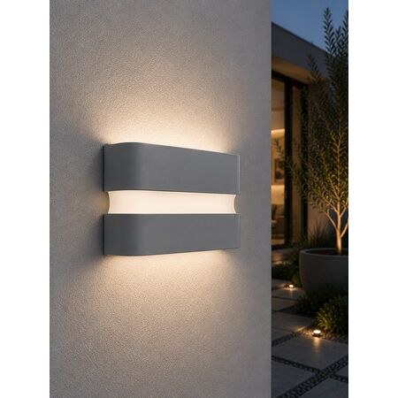 Wall mounted Oval Power led Aluminum lighting fitting 4502 23W Graphite