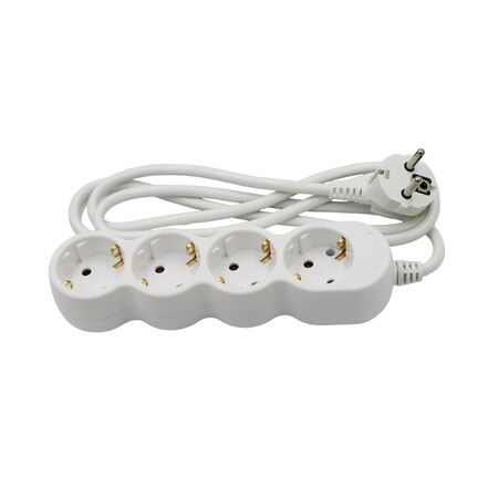 Multisocket with 3x1mm² 1.5m cable 4schuko white