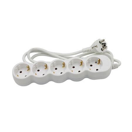ΠΟΛΥΠΡΙΖΟ ΜΕ ΚΑΛΩΔΙΟ 3x1mm² 1.5μ 5 ΣΟΥΚΟ ΛΕΥΚΟ